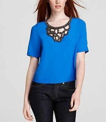 Embellished Crepe Top