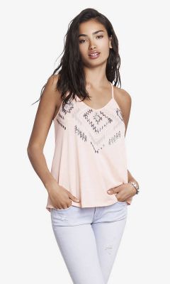 embellished southwestern racerback cami