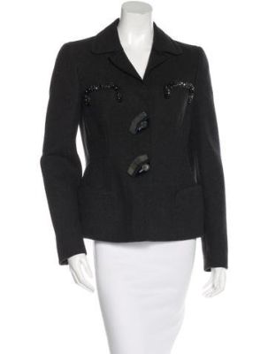Embellished Wool Blazer