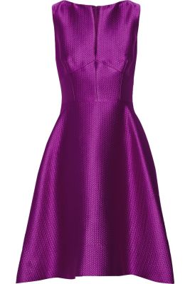 Embossed Satin-Twill Dress