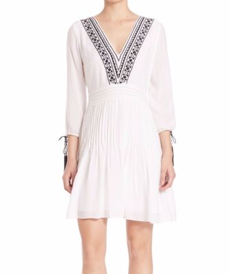 Embroidered Fit & Flare Dress