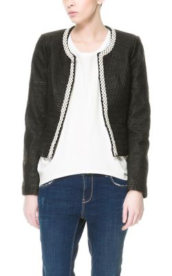 Embroidered Leather Jacket