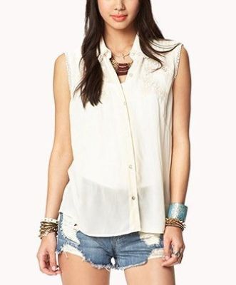 Embroidered Pom Pom Top