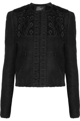 Embroidered Shearling Jacket