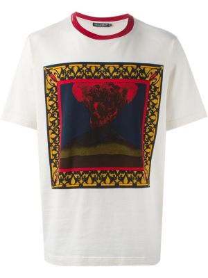 Erupting Volcano Print T-Shirt