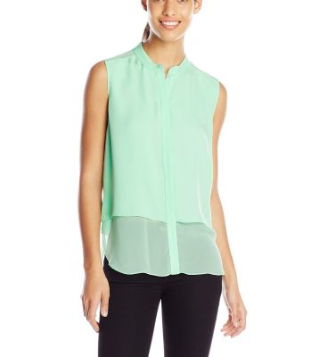Eve Layered Silk Sleeveless Blouse