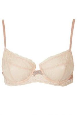 Eyelash Lace and Satin Bra