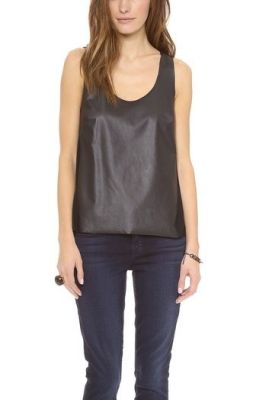 Faux Leather Tank