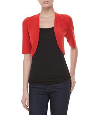 Featherweight Cashmere Shrug, Coral