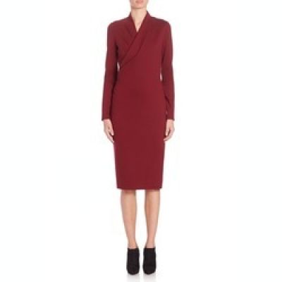 Fitted Wrap-Front Dress