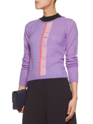 Fletcher ruffled cashmere, silk and wool-blend sweater