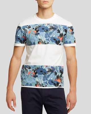 Floral Block Stripe Tee