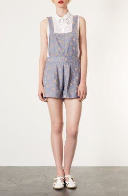 Floral Chambray Romper
