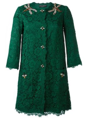 floral lace midi coat