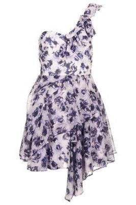 Floral One Shoulder Prom Dress