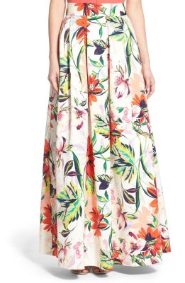 Floral Print Faille Ball Skirt