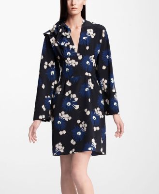 Floral Print Silk Dress
