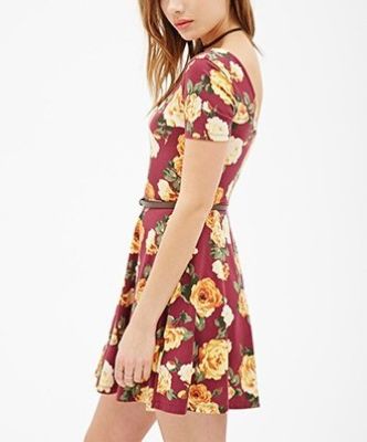 Floral Print Skater Dress