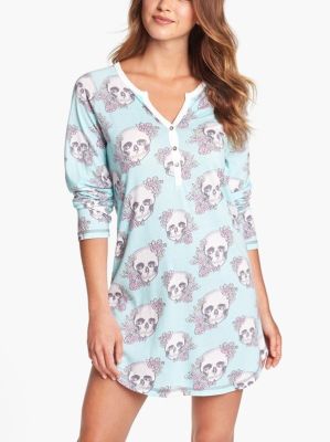 'Floral Skully' Sleep Shirt
