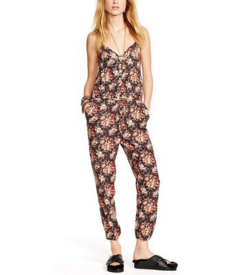 Floral-Print Racerback Jumpsuit