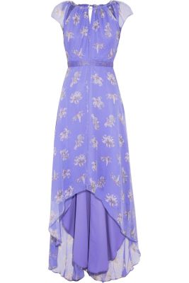 Floral-Print Silk Dress