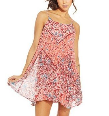 Floral-Print Trapeze Dress