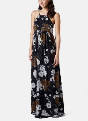 Folk Print Maxi Dress