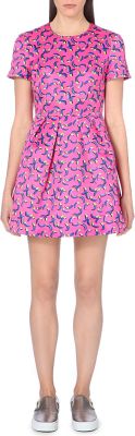 Frankie Banana-Print Satin Dress