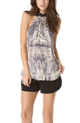 Freebird Suede Collar Top