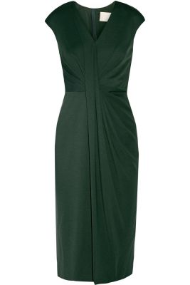 Gathered ponte dress