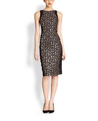 Gem-Front Sleeveless Dress