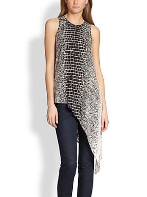 Giraffe-Print Asymmetrical Tunic
