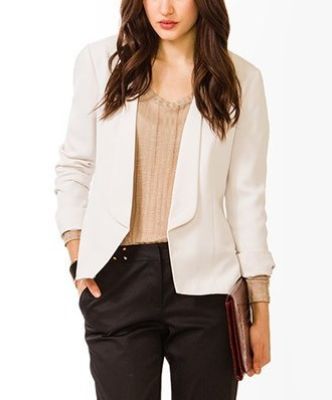 Graduated Lapel Open Jacket