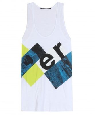 Graphic Print Tank in Black