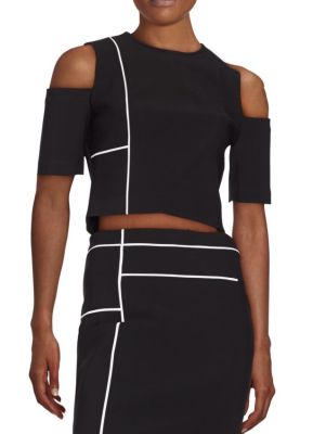 Grid Insert Cropped Top