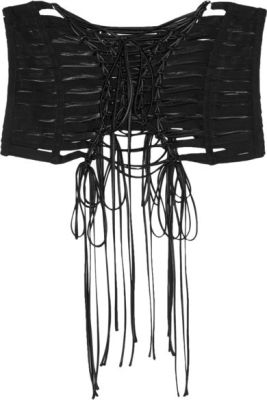 Grosgrain and satin corset belt
