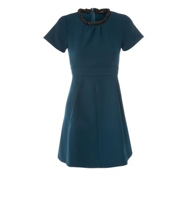 Guimet Accent Collar Babydoll Dress