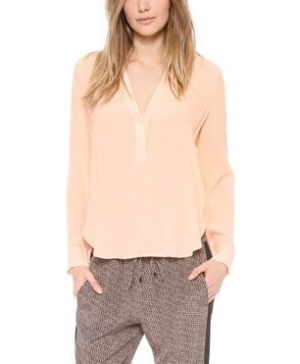 Half Placket Summer Blouse