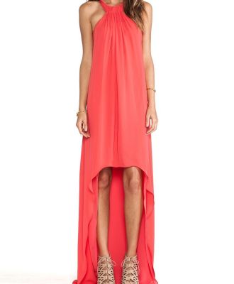 Halter Neck Asymmetrical Gown