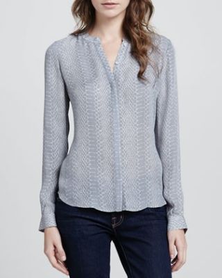 Hanelle Printed Silk Top