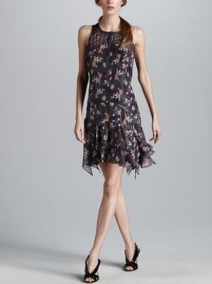 Henley Floral-Print Dress