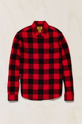 Herringbone Buffalo Plaid Flannel Workshirt