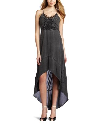 Hi Low Vintage Black Strap Dress