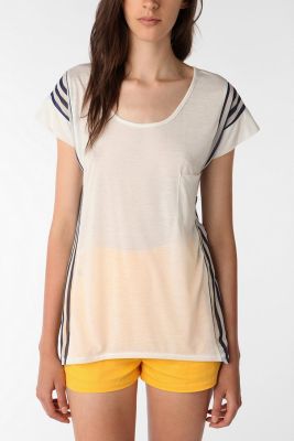High/Low Fabric Mix Tunic