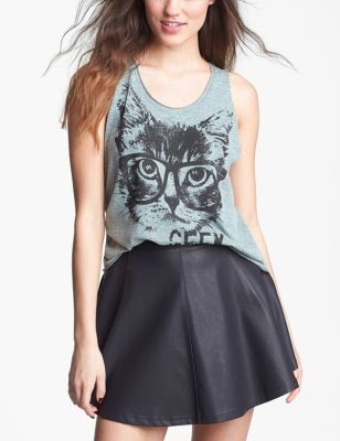 'Hipster Kitty' Graphic Tee