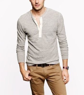 Homespun Knitwear coalminer contrast henley