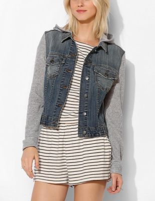 Hooded Denim Trucker Jacket