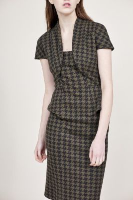 Houndstooth Print Dress