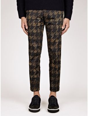 Houndstooth Printed Trousers