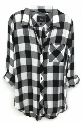 Hunter Plaid Shirt in Black/White Check